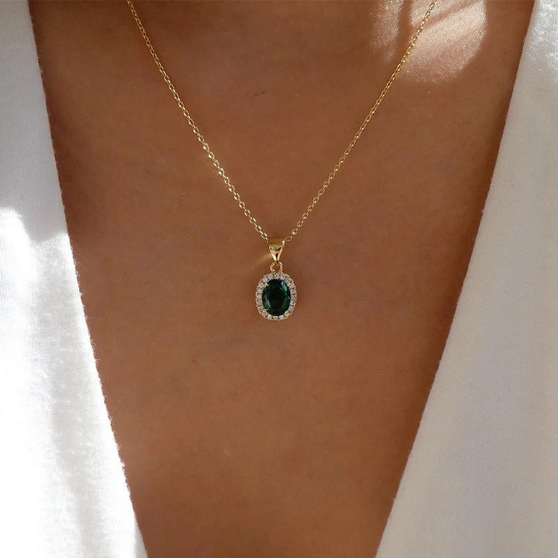 LAIS Instagram Round Clavicle Necklace – Geometric O-Chain Alloy Jewelry