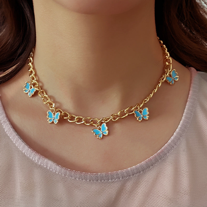 LAIS Colorful Butterfly Necklace – Fashion Cartoon-Inspired Jewelry